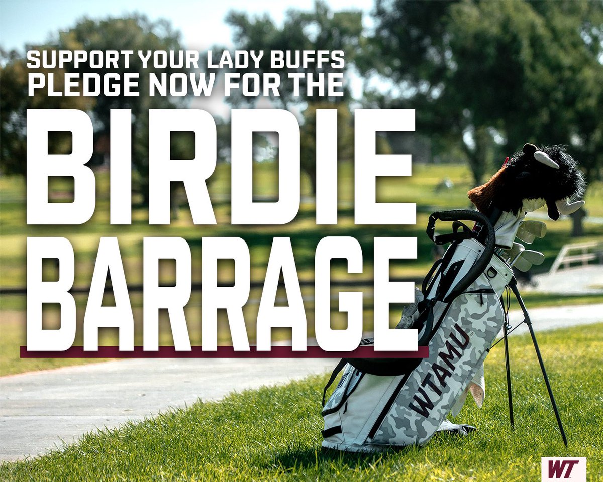 WTAMU_WGolf's tweet photo. Swipe to learn more about how you can support WT Women’s Golf. Pledge your support in the link in our bio!! 💪🏻 #fundraiser #WTAMU #BuffNation #birdiebarrage #gobuffs https://t.co/gGJFc1lFiB