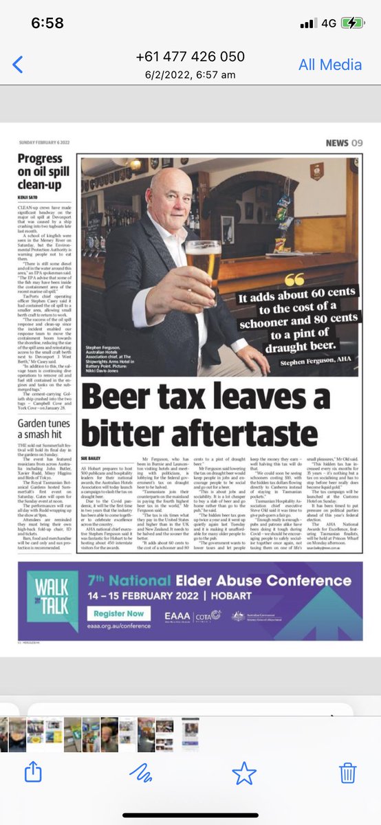 Jason Bartlett (@jasonbartlett3) on Twitter photo The cut the #beer tax campaign hits #hobart - fair’s fair <a href="/ferg1961/">Stephen Ferguson</a> <a href="/ahanational/">AHA National</a> <a href="/gmTHA/">Steve Old</a> <a href="/ajsmiddy/">Adam Smith</a> <a href="/aclennell/">Andrew Clennell</a> <a href="/gmTHA/">Steve Old</a> <a href="/johnwhelan/">John Whelan</a> @kloussikian <a href="/LillSaleh/">Lillian Saleh</a> <a href="/JohnMPreston76/">John Preston</a> <a href="/DHollandtweets/">Dan</a> <a href="/Hoges5/">Bernie Hogan</a> <a href="/Kieran_Gilbert/">Kieran Gilbert</a> <a href="/ljayes/">Laura Jayes</a> <a href="/Kimbo_Ramplin/">Kimberley Ramplin</a> #pubs #hotels The cut the #beer tax campaign hits #hobart - fair’s fair <a href="/ferg1961/">Stephen Ferguson</a> <a href="/ahanational/">AHA National</a> <a href="/gmTHA/">Steve Old</a> <a href="/ajsmiddy/">Adam Smith</a> <a href="/aclennell/">Andrew Clennell</a> <a href="/gmTHA/">Steve Old</a> <a href="/johnwhelan/">John Whelan</a> @kloussikian <a href="/LillSaleh/">Lillian Saleh</a> <a href="/JohnMPreston76/">John Preston</a> <a href="/DHollandtweets/">Dan</a> <a href="/Hoges5/">Bernie Hogan</a> <a href="/Kieran_Gilbert/">Kieran Gilbert</a> <a href="/ljayes/">Laura Jayes</a> <a href="/Kimbo_Ramplin/">Kimberley Ramplin</a> #pubs #hotels