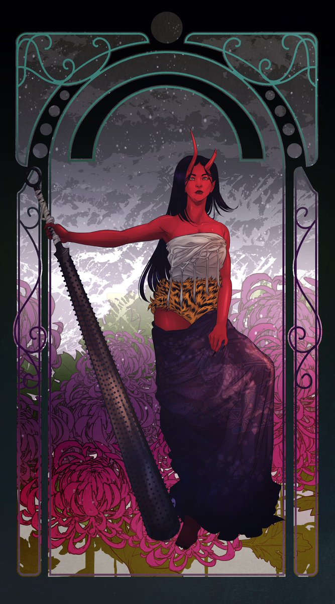 KayeBears's tweet photo. Alfons Mucha is my favorite artist. I took one of the reference photos he took in the 1860s and drew my girl Ko! #oneandoni #webtooncanvas #artnouveau #clipstudiopaint https://t.co/F0kxgreXbn