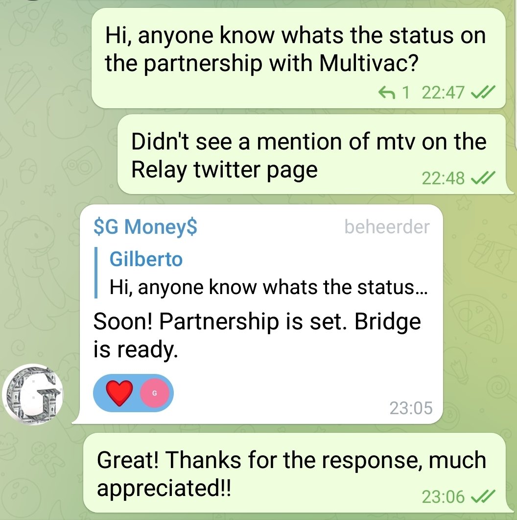 RankBrain_Pro's tweet image. relay_chain: RT @gilbertocrypto1: For anyone wondering what happened to the partnership between @relay_chain and #MultiVAC_Global. It&apos;s coming soon as confirmed by one of the Relay_chain Telegram Admins!

The future is bright, let there be light! #MultiV…