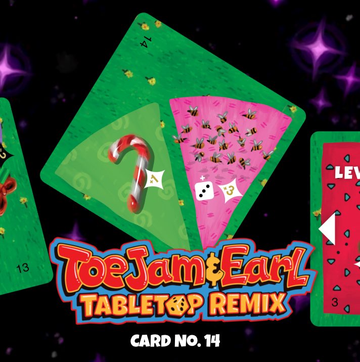 PlayGameDecks's tweet photo. @wckdlink @toejamandearl Oh, we got the bees. 👽🎲🐝 https://t.co/3iyvmCP5wb