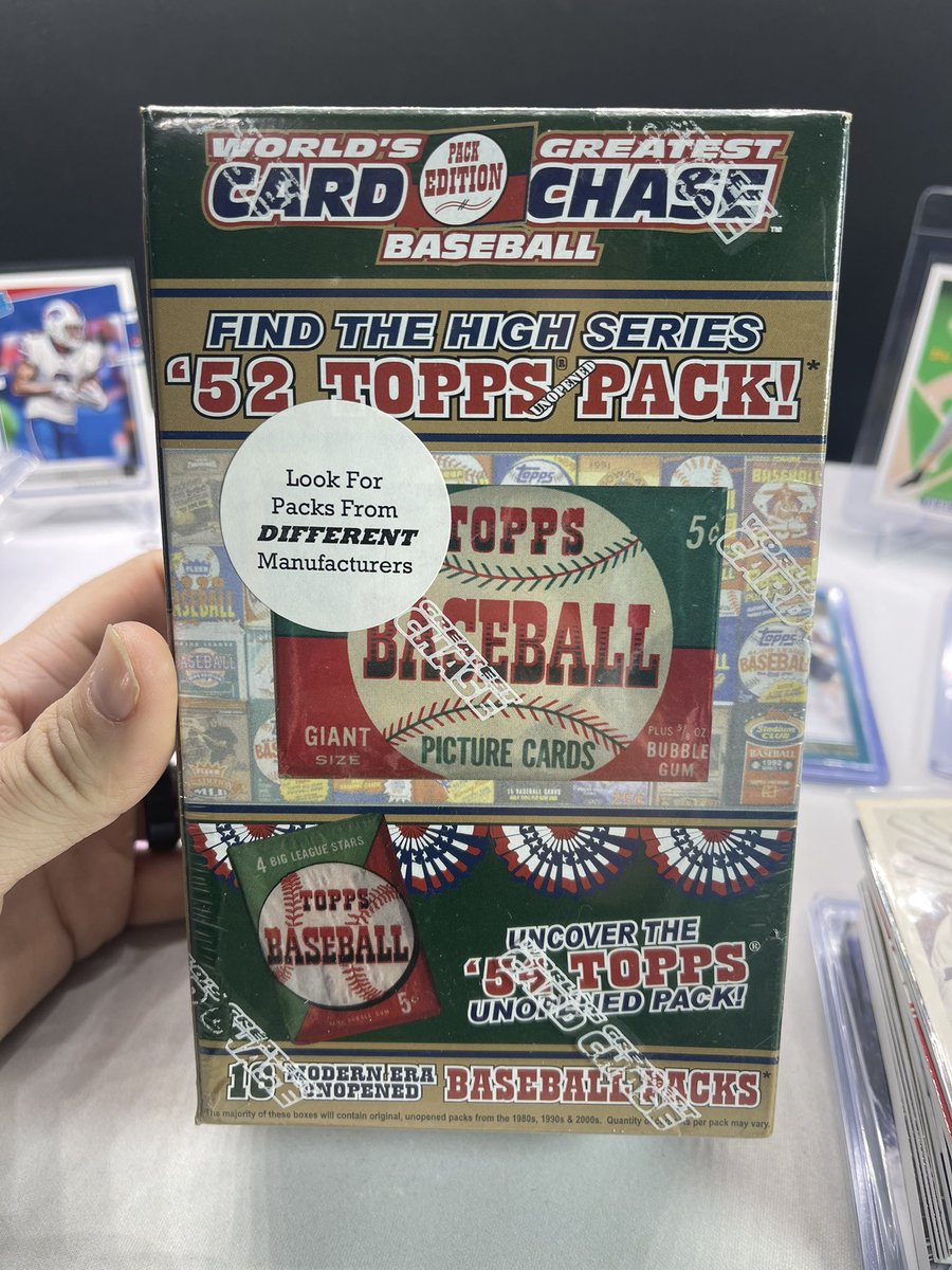 HitFactory__'s tweet image. 2007 Leaf Rookies &amp;amp; Stars - $250
2004 Fleer Traditions - $450
2015 Playbook Hobby - $100
Worlds Greatest Card Chase 52’ pack - $200

#wax #sportscards 
@HobbyConnector