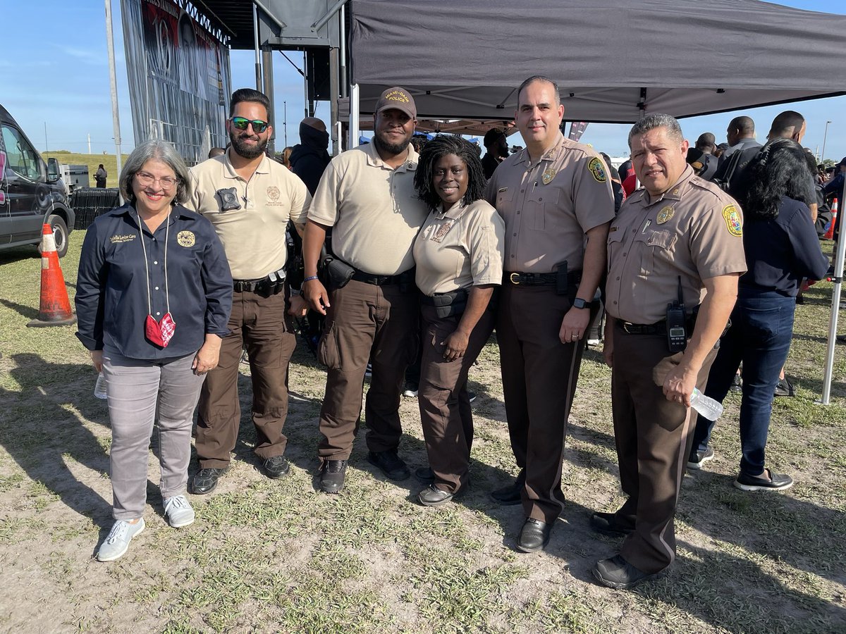 MiamiDade_SO's tweet photo. In honor of Trayvon Martin’s 27th birthday, our officers alongside Assistant Director Perez and @MayorDaniella joined the community for the 10th Annual Remembrance Peace Walk led by the Trayvon Martin Foundation. https://t.co/Z8jFhNicvf
