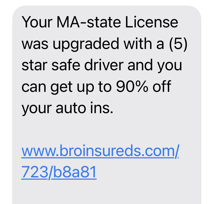 gregbowne's tweet photo. Bro! I can get brosurance and be one of the broinsured! #textSpam https://t.co/2UGOKpHz2R