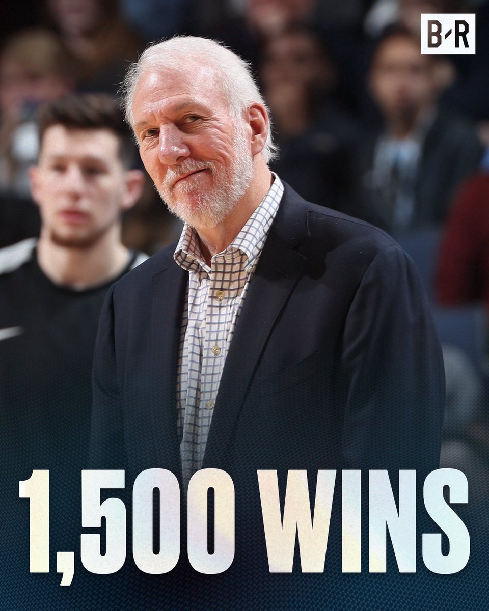 BleacherReport's tweet image. Gregg Popovich is the first coach in NBA history to reach 1,500 regular season and playoff wins
Legend.