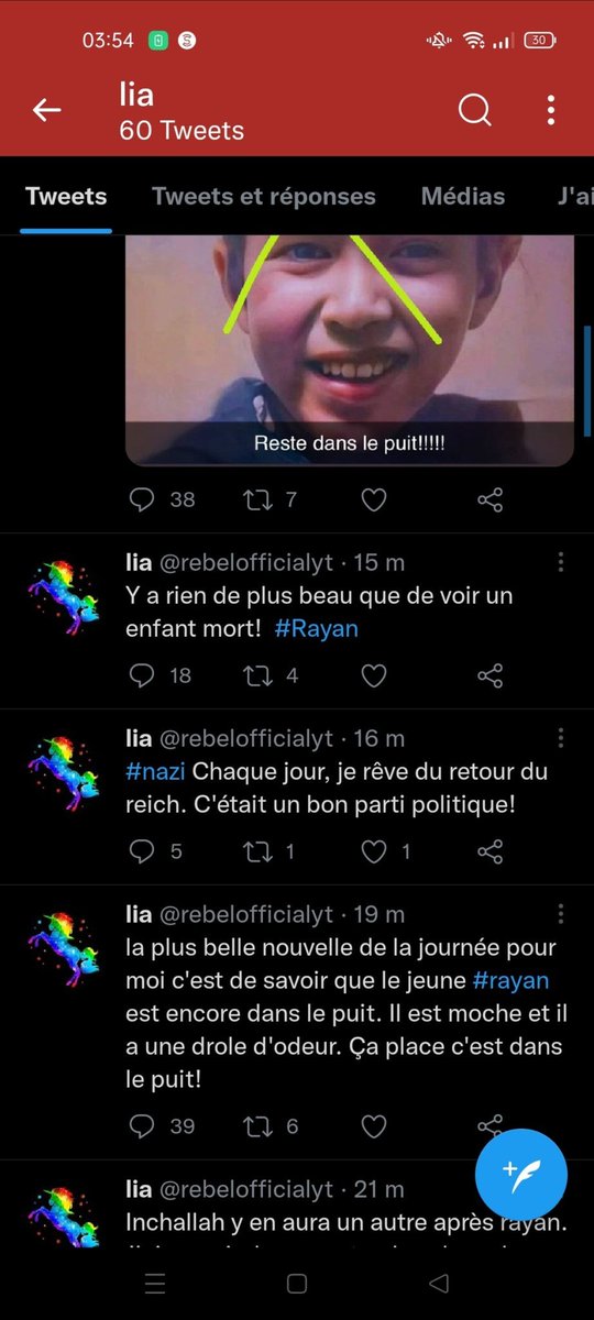 TalhaFasih's tweet photo. Ce genre de personne au cœur noir et aux pensée  démoniaque...tu peux supprimer comme tu veux, ça change pas le fait que tu sois être ignoble..
@rebelofficialyt #Rayane #Rayan https://t.co/YFoCbcPc4i