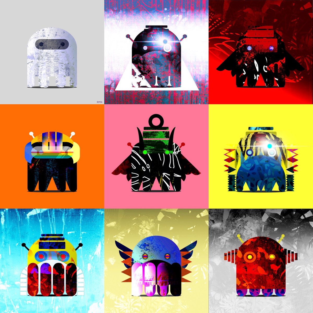 We love our STAXX collectors! This features some of the incredible collection of <a href="/NFTplankter/">229Luck</a> 😍🔥

From top left:
STAXX Warrior, Rogue STAXX Invader, Guard
Navigator, Ancient, Scout
Assembly, Engineer, Division! 🛸