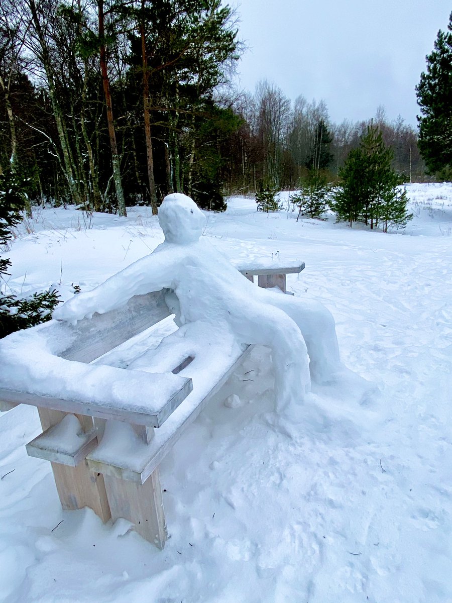 LamourouxEric's tweet photo. Amazing ⛄️ creativity during a ❄️ walk in the woods! #Tallinn #Viimsi 🇪🇪 https://t.co/aLOYWToUvQ