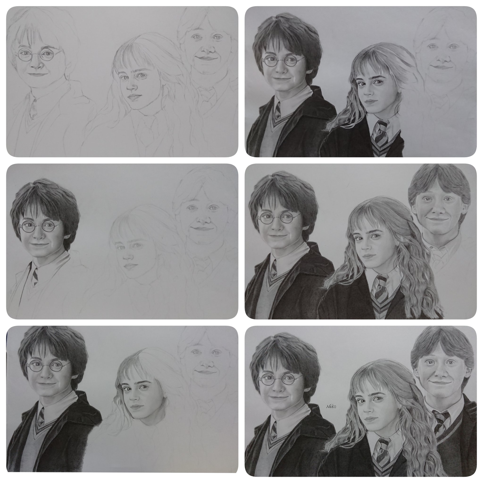 ダニエル・ラドクリフ 似顔絵 （鉛筆画）原画 ダニエル・ラドクリフ 似顔絵 （鉛筆画）原画