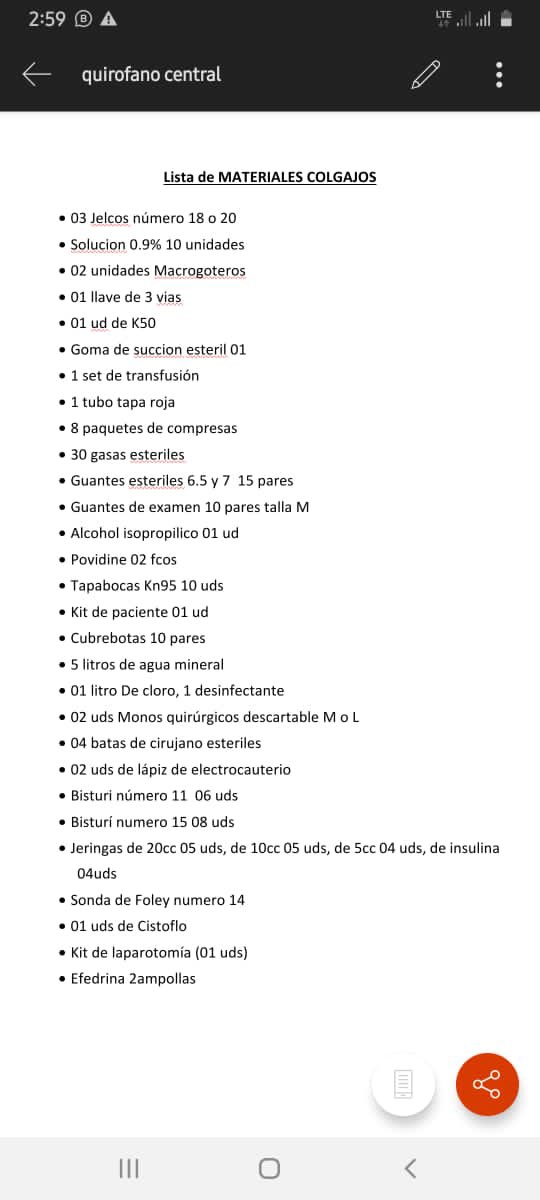 #5Feb #ServicioPúblico 

Barbara Quintana Olivo de 10 años de edad, fue atacada por un perro y necesita ser operada de emergencia en el Hospital Militar en Caracas (hab 309). Requiere todos estos insumos médicos. Cualquier colaboración será de gran ayuda. Contacto: 0424-2453429