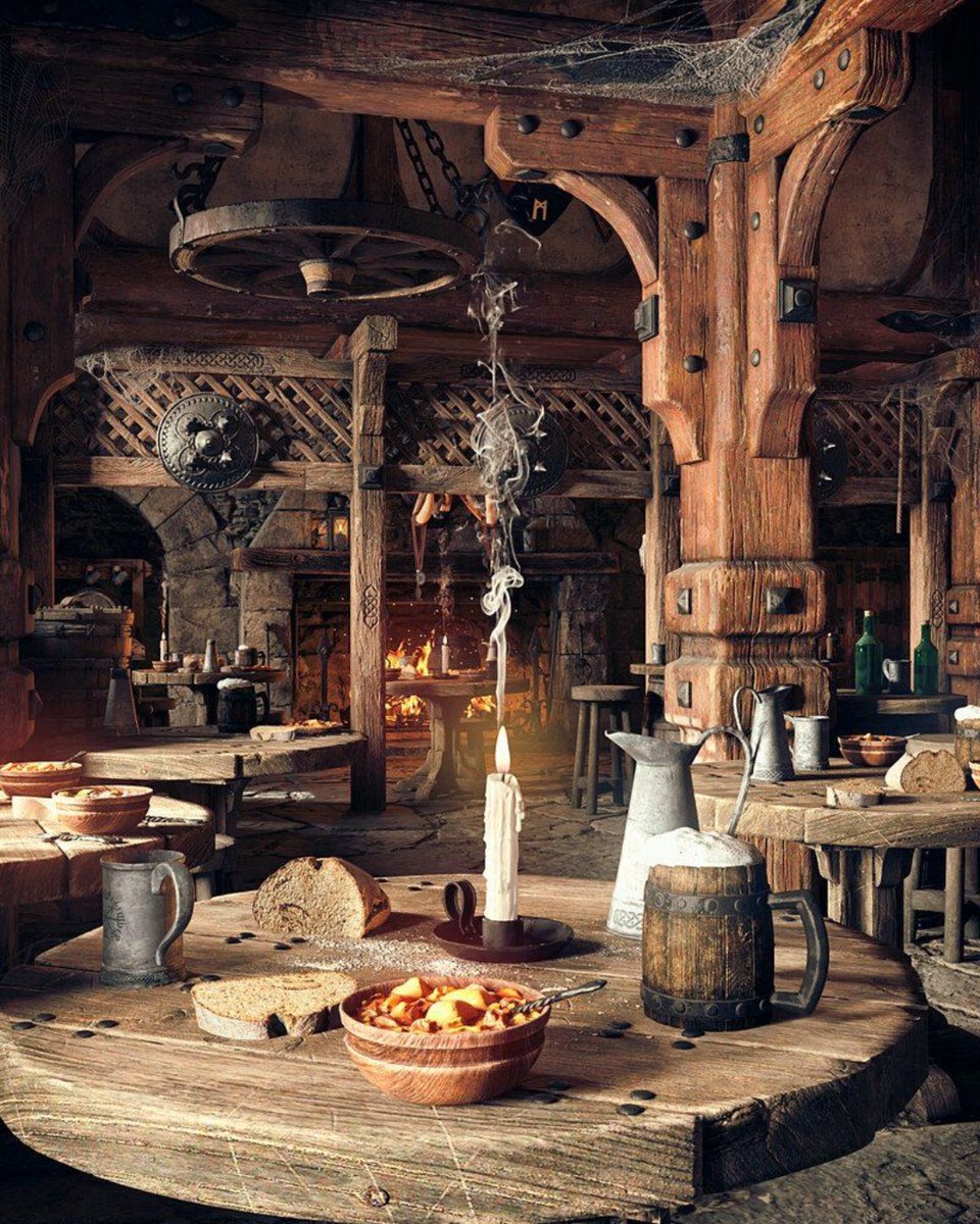 bea_dnd's tweet image. The tavern is empty, candles still burn, flagons stand half full of drink, the fire burns, there is silence from the kitchens... Something is not right. What do yo do?
.
#DnD #TTRPG #Inspiratrion #Plothook #Writing