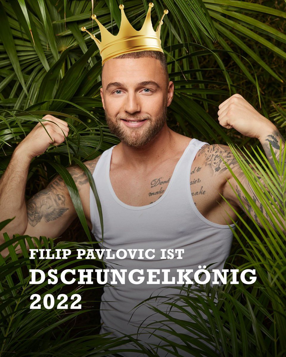 Der Dschungelkönig 2022 heißt Filip Pavlović 👑🍃🥇 Herzlichen Glückwunsch zum Sieg. #IBES