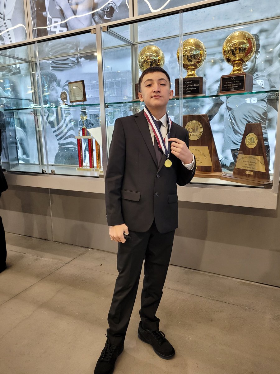ssbest513's tweet photo. Congratulations to all @SocorroHS_HPA students that are State bound, especially to my son Alexander and his teammates. They took first place in PSA category. #SocorroPride https://t.co/ONM1M6Azzd