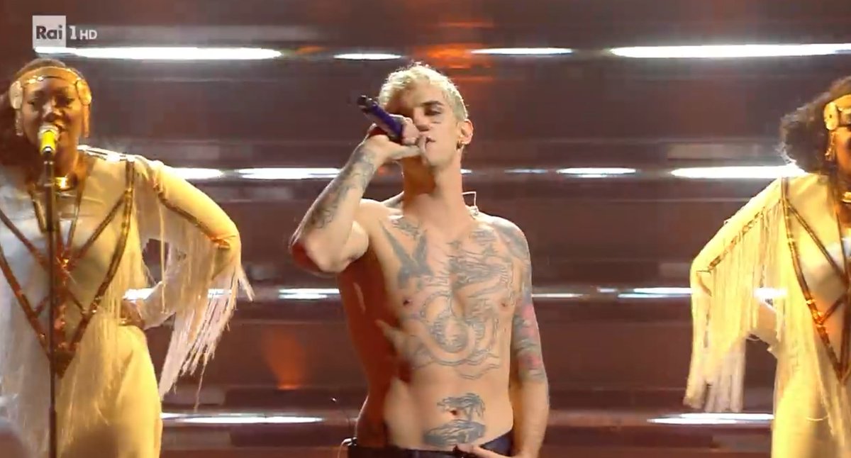 elainovision's tweet photo. Not this year, but I maintain, we require Achille Lauro in Eurovision one day. Europe needs him. #Sanremo2022 https://t.co/OqfpuEHXsd