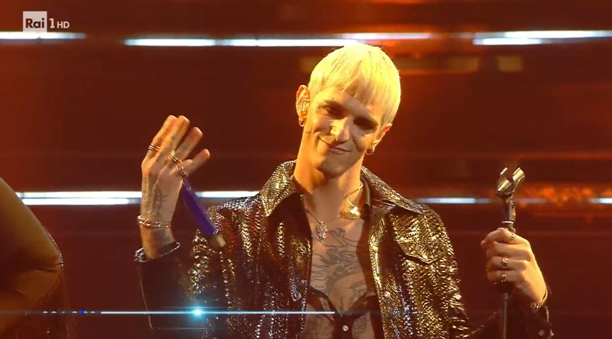 elainovision's tweet photo. Not this year, but I maintain, we require Achille Lauro in Eurovision one day. Europe needs him. #Sanremo2022 https://t.co/OqfpuEHXsd