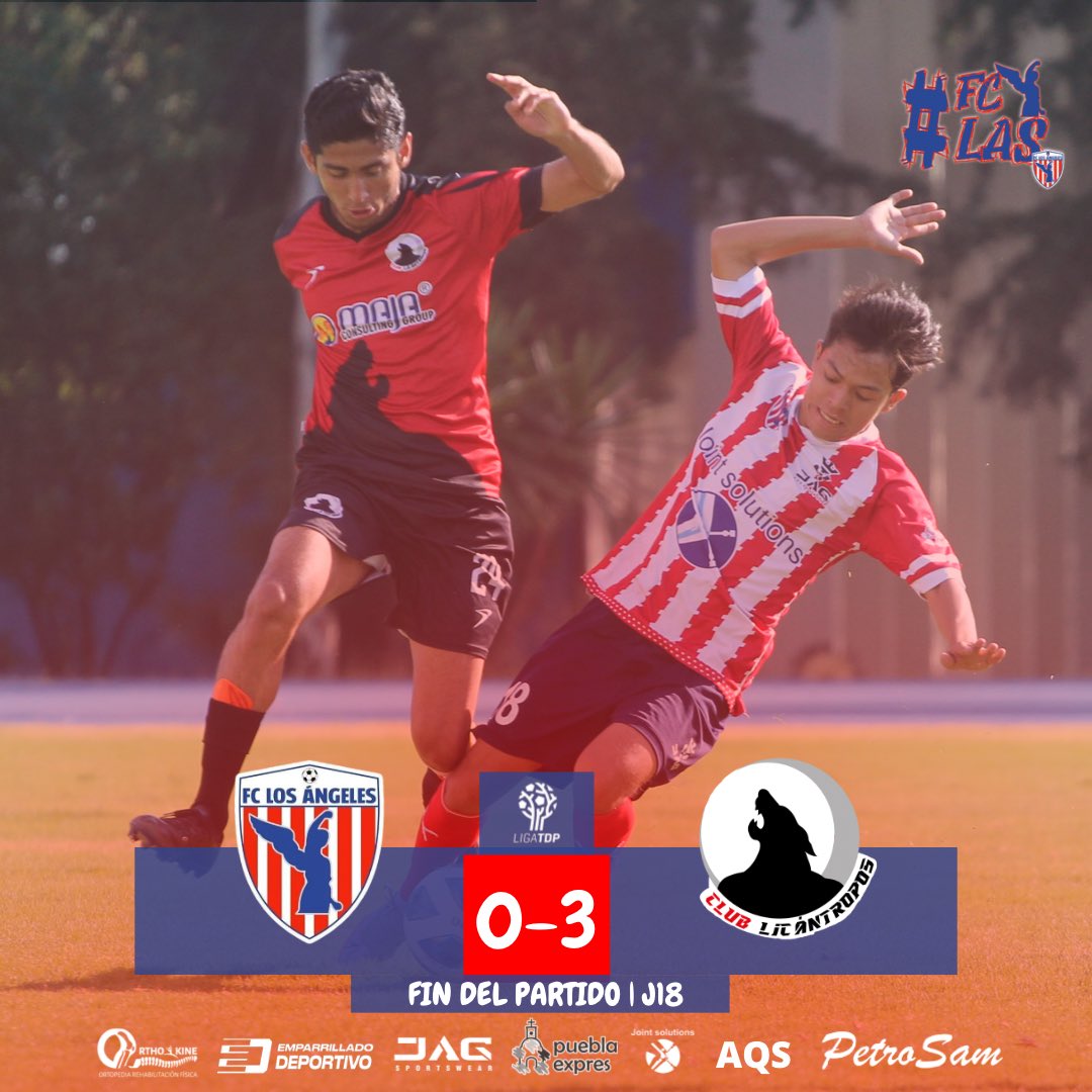FCLosAngelesMx's tweet photo. ⏰ 90:00 + 4 ¡Fin del partido! Caemos ante @ClubLicantropos ¡Gran victoria lobeznos! 👏 Madre mía con los silbantes ni para mis 🐺 ni para mis 😇. #FCLAS🔴⚪️ https://t.co/yvekKl5CQr