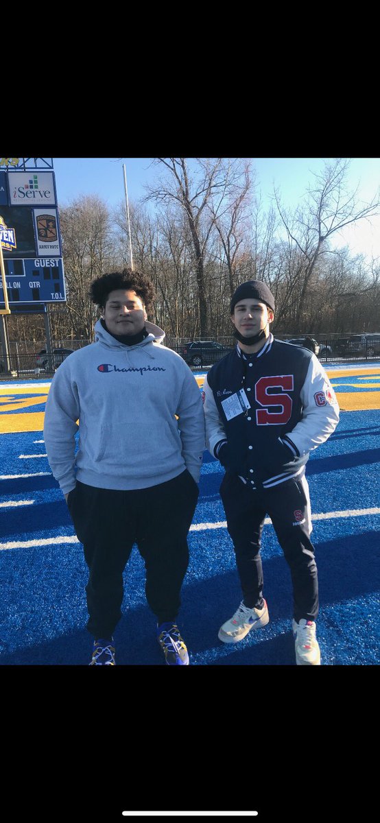 StepinacSports's tweet photo. Jordan Alvarez &amp; Ryan Amos at official visit to New Haven Football @JordanAlvarez94 @ryan10amos .Good Luck. https://t.co/FYQCPjEcjw
