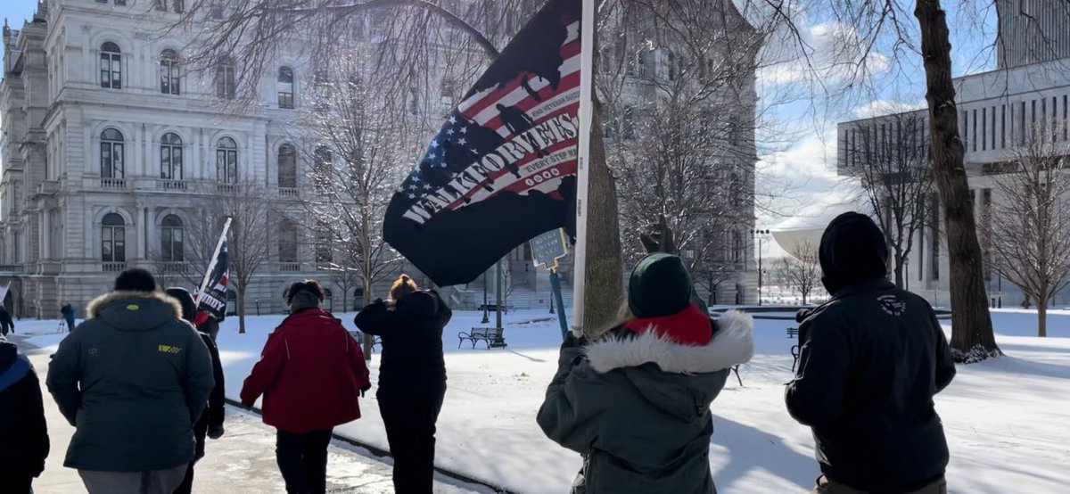 Local fallen hero honored as part of walk to raise awareness of veteran suicide trib.al/4mEyMAS