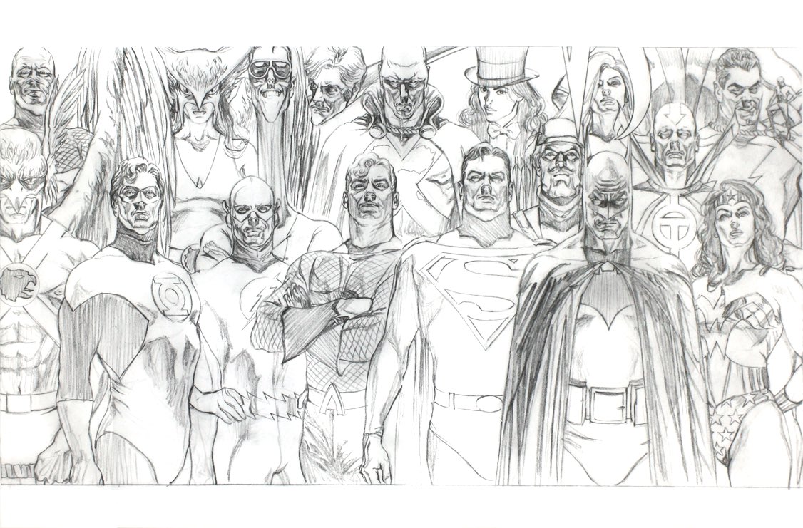 thealexrossart's tweet image. #jla #prelim #pencils ⁦@SalAbbinanti⁩