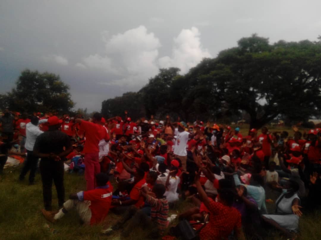MdcEast's tweet photo. This is Highfield East Constituency wearing Red colour as always which symbolizes their resolve for constitutionalism. The candidates for MDC-A are Mr Gilbert Mbwende for mp and Mary Sagonda for councilor ward 24 @DMwonzora @MyMDC_T @OurMDCT @CCCZimbabwe @daddyhope @e_kanyama . https://t.co/efSq9mhwxs