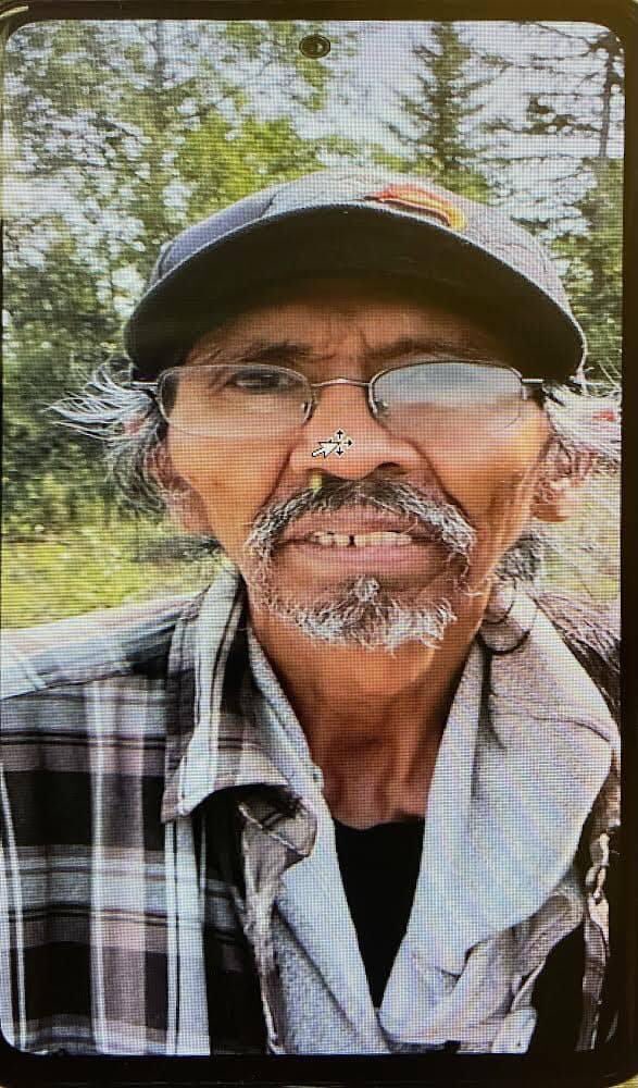 CochraneSAR's tweet photo. RCMP &amp; #Cochrane Search and Rescue are seeking the whereabouts of Allan Earl James.

Allan was last seen in the townsite of Morley First Nation on Feb 4 at 6am.

59 years of age &amp; wearing a black &amp; blue jacket, black boots &amp; eagle hat.

 Call 403.932.2211 with any info
#yyc https://t.co/kmMU3IeyoN