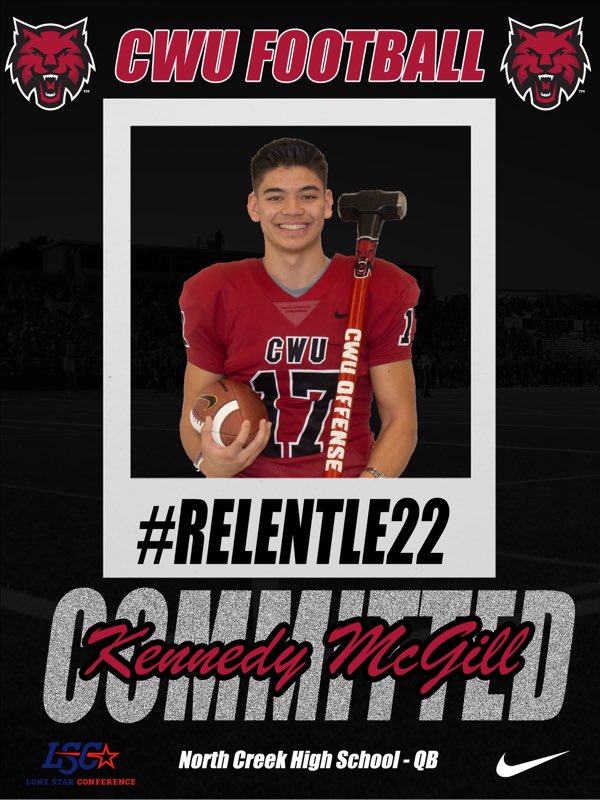 Kennedy_McGill1's tweet photo. After a long recruiting process full of great opportunities, I am excited to officially COMMIT to @CWUFB as a QB!🔥Off to go win a National Championship!🔴⚫️

@BrokerKennedy @PaulaIslaMcGill @Jackson_McGill4 @coachtmyers @NorthCreekFB @CoachFisk @BrandonHuffman @HEIRCoachTy https://t.co/eB15ZLgMvm