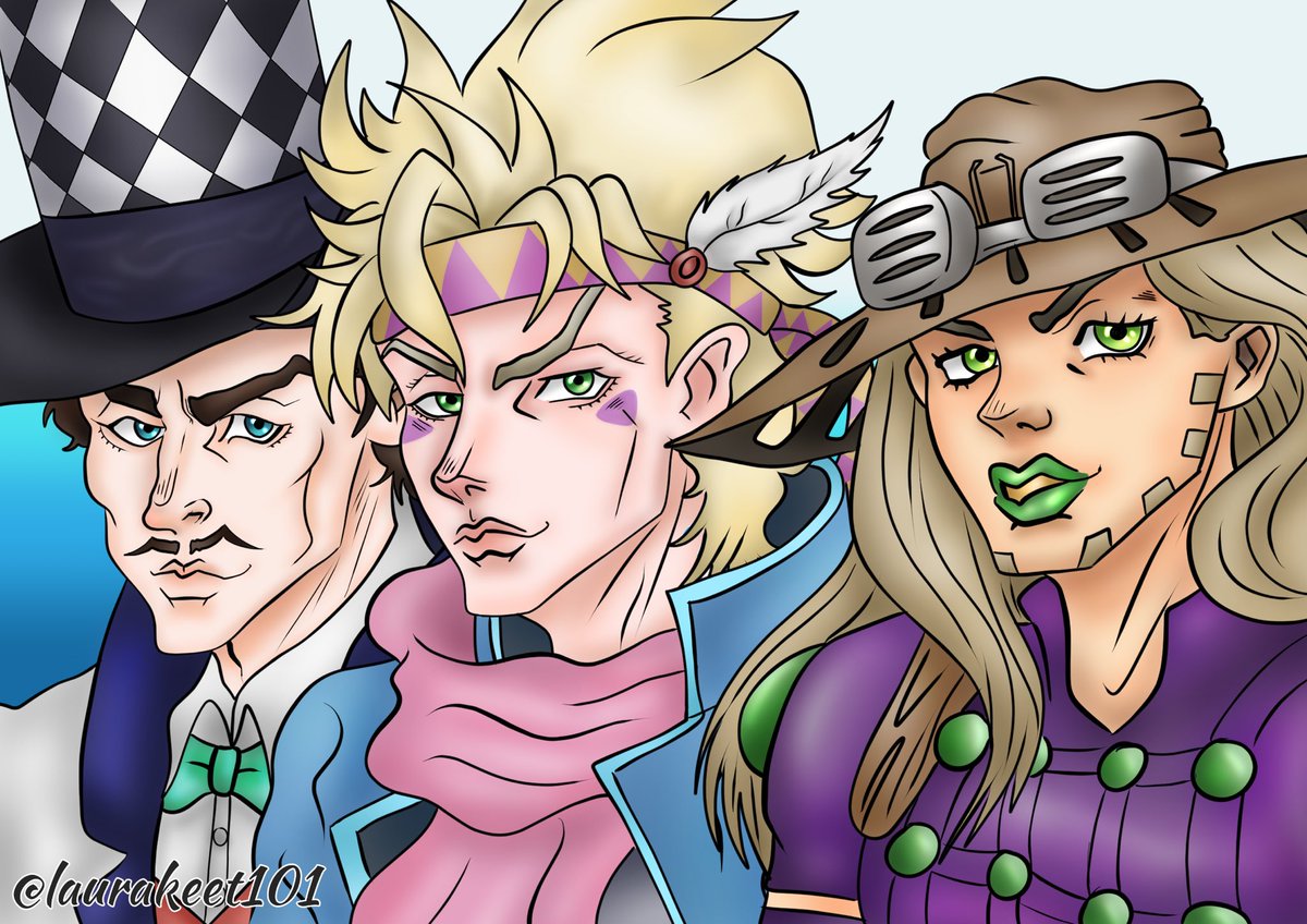 laurakeet101's tweet photo. The Zeppeli boys 💖
#jjba #JoJosBizarreAdventure #willazeppeli #caesarzeppeli #gyrozeppeli #art #anime https://t.co/F2xg691Xgq
