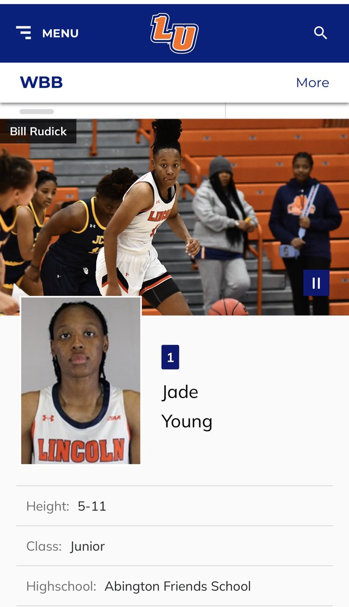 AFS_GirlsBBALL's tweet photo. There’s stuffing the stat sheet then there’s STUFFING it‼️
In Lincoln University’s W today vs Bowie State, Jade Young dropped this line in 37 minutes for the Lions:
14pts | 8 reb | 7 ast | 6 stl | 1 blk
Way to go, Jade!
#AlwaysaRoo #HRT @J_ThaBae https://t.co/028MAKGchD