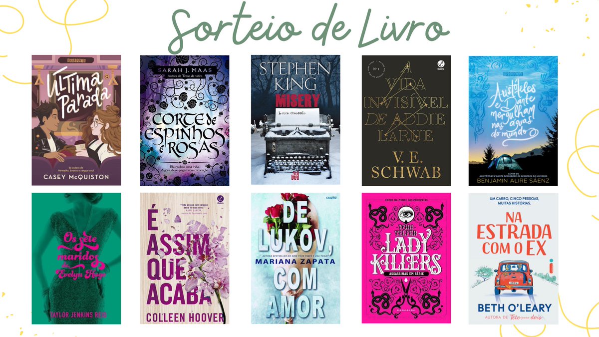 📚📚📚 Sorteio de Livro 📚📚📚

🏆 Prêmio:
✨ UM livro dentre as opções da imagem!

↪️ Regras:
• Seguir <a href="/promodebooks/">Promo de Books 📚</a> e @PopBRCharts
• Dar RT nesse tweet (sem citar)

Resultado: 14/02! 🍀📚