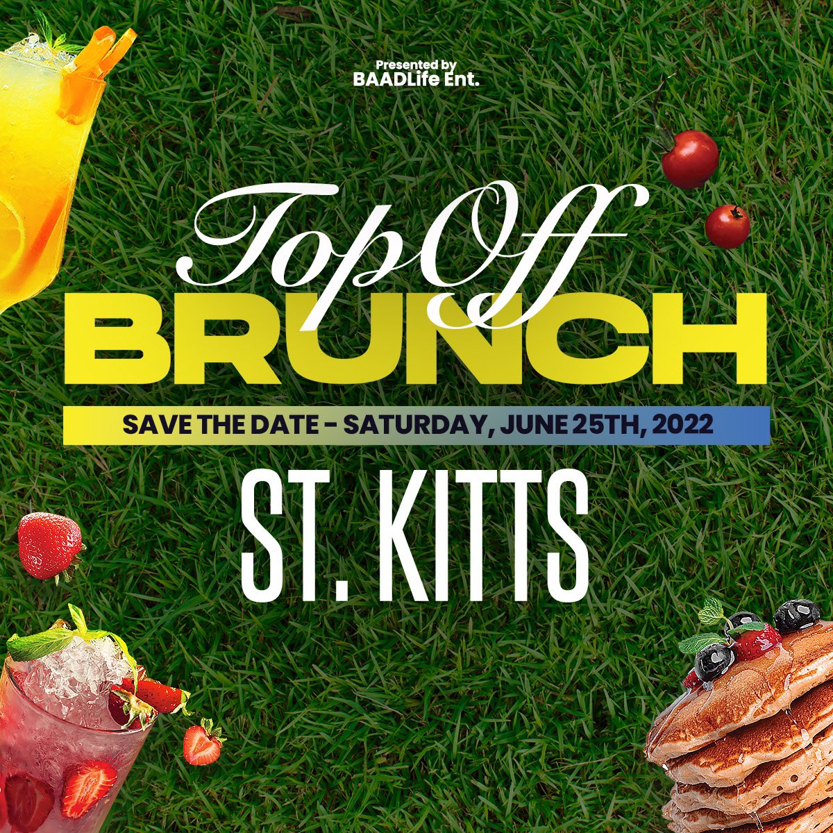 MrBAAD's tweet photo. We couldn’t wait to tell you and we know you can’t wait to be there.
Saturday, June 25, 2022 we brunchin! 🥂
#TopOffBrunch #WeBrunchin #Summer https://t.co/7XeMWOhj1u