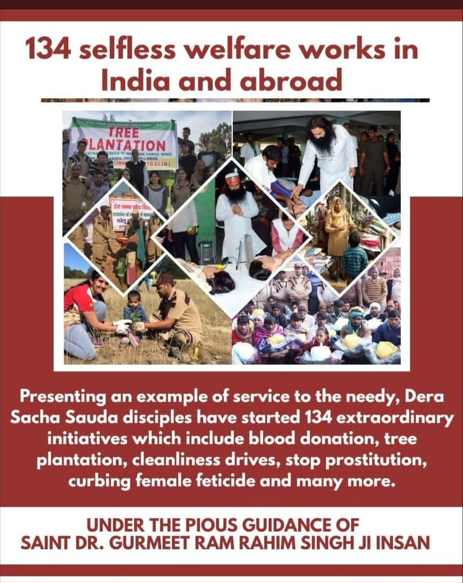 itz____vishal's tweet photo. What is the best way to spend Sunday ?
The volunteers of @derasachasauda spend their weekends in doing welfare works like donating blood, cleaning the areas, food distribution , building home for homeless etc. as inspired by Saint Dr. @Gurmeetramrahim Ji Insan.
#SpiritualSunday https://t.co/eBdJHG0Akz