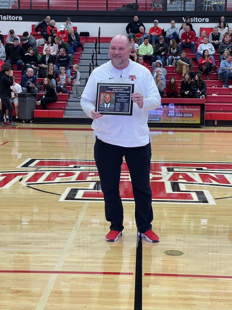 Tonight Tippecanoe Athletic Boosters and all the Tippecanoe Coaches presented Our AD Kregg Creamer with a plaque to honor his support of all our high school athletes. 

We ❤️ our Athletic Director!!!