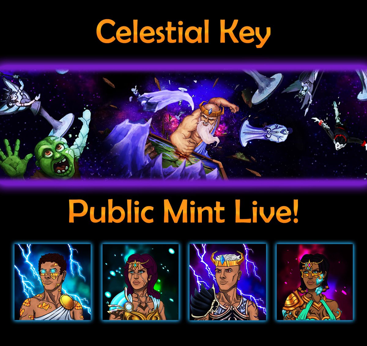 PUBLIC MINT IS NOW LIVE🔥

Go get your Celestial Keys!🔑

The time to get Freaky is NOW😏

freaksnguilds.com
discord.gg/freaksnguilds.…