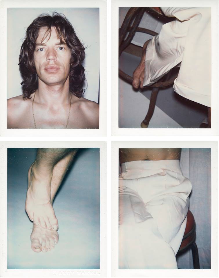 Andy's polaroids of Mick Jagger.