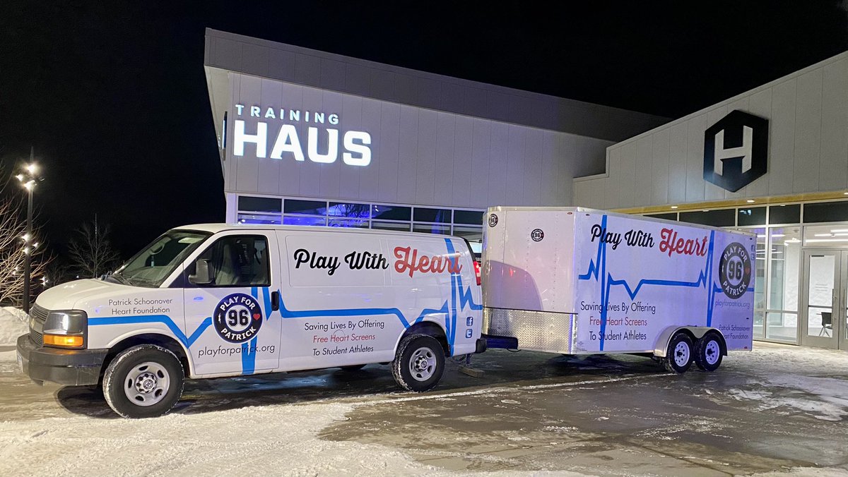 playforpatrick's tweet photo. Thank you to @twincitiesortho & @thetrainingHAUS for your support & letting us use this beautiful facility to screen young hearts tomorrow. We are ready to go!
#WhereTheProsTrain #Playwithheart #PlayforPatrick https://t.co/od4gv61lF3