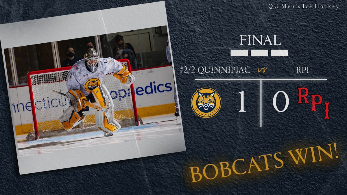QU_MIH's tweet image. THAT'S IT! We hold off the late flourish with the extra attacker and take a 1-0 victory to celebrate Rand's 1,000th in style!

#GrandPecknold #BobcatNation