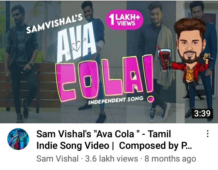 samvishal05's tweet photo. Day Start With #AvaCola❤️

What a voice @samvishal280999😍 especially that "Mattikittan"😌

https://t.co/07Qe6tyRD0

#SamVishal #SingerSamVishal
#SamVishalSongs #Samieans
#sundayvibes https://t.co/OtINVpzTM9