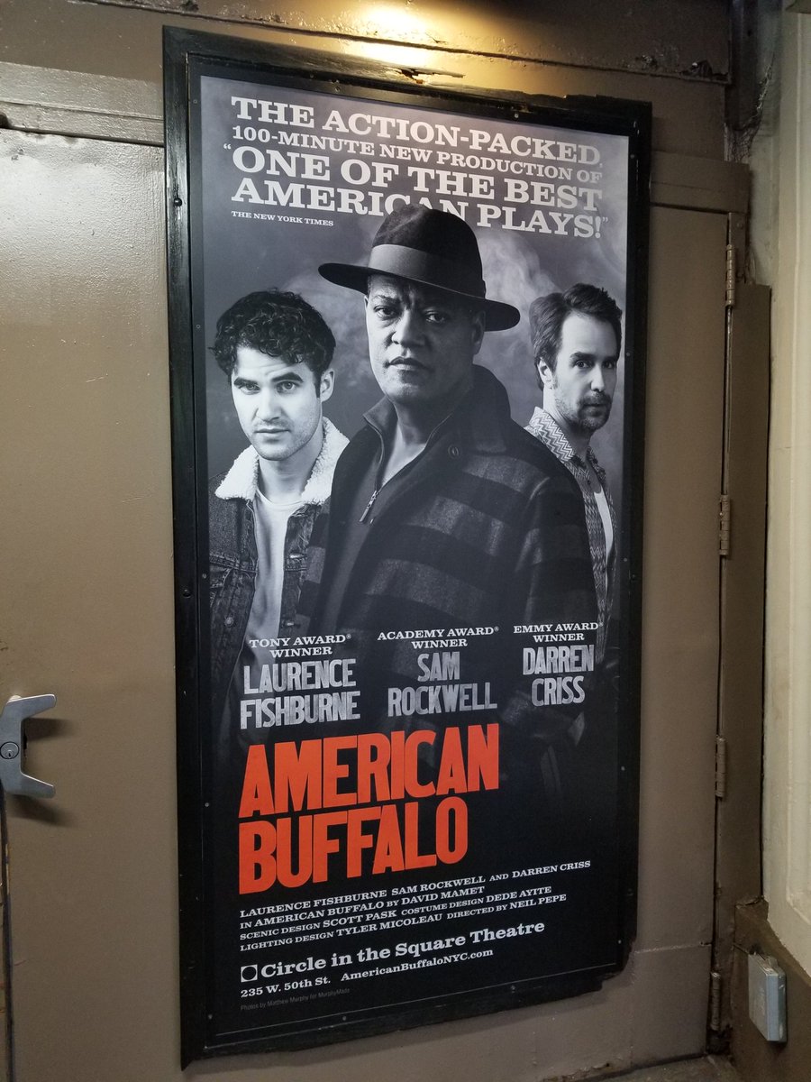 What a cast! What a writer! What a play!
American Buffalo brings the drama and star power back to Broadway.
#SamRockwell #darrencriss #LaurenceFishburn #DavidMamet #AmericanBuffalo #Broadway @DarrenCriss @BuffaloBway