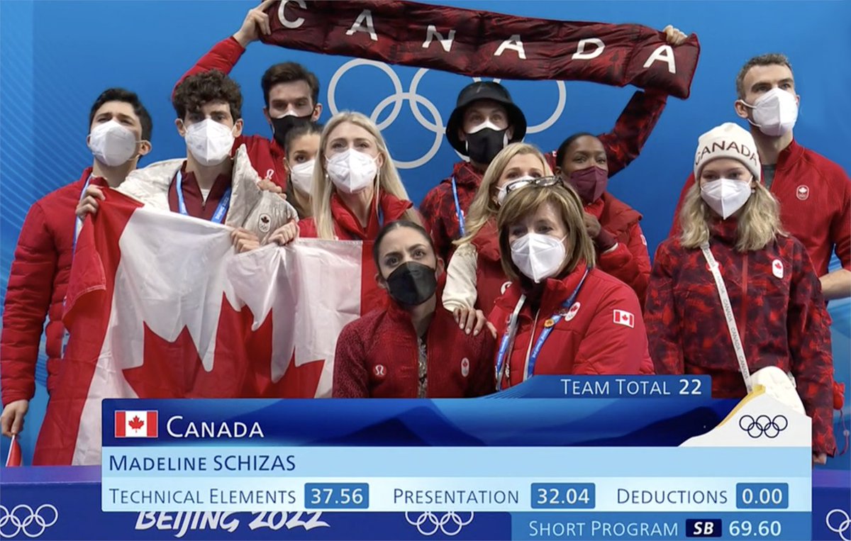 ifsmagazine's tweet photo. Way to go @MaddieSchizas! What an awesome performance! Congratulations! #Beijing2022 #Beijing2022WinterOlympics https://t.co/ZcHYYgP9JO