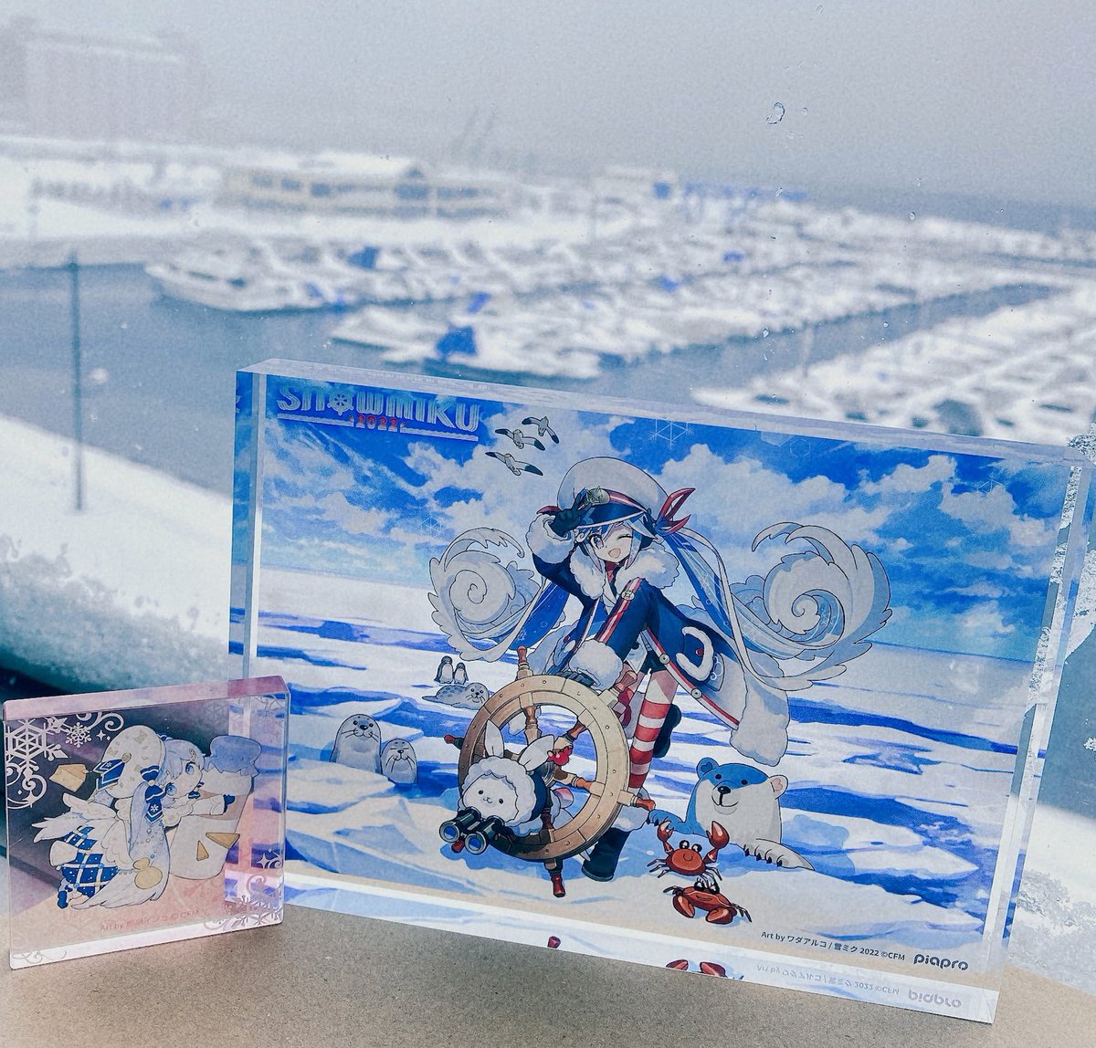 ななみ雪　アクリルブロック ふもコレ × 黒い砂漠 LEDスタンド付きアクリルブロック シャイ