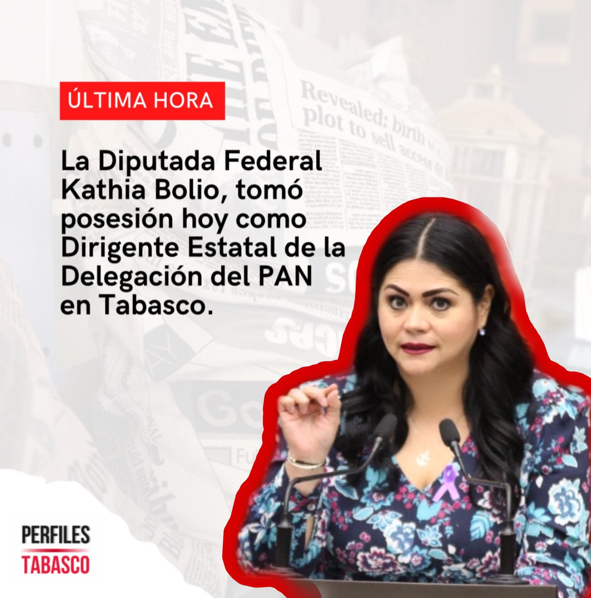 Asume <a href="/KathiaBolio/">Kathia Bolio Pinelo</a> como dirigente estatal de la delegación del <a href="/pantabasco/">PAN Tabasco</a>
