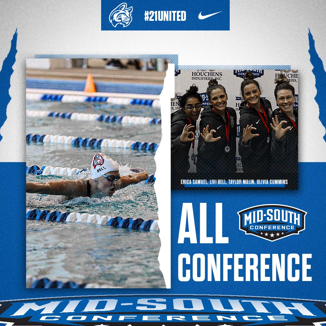 Congratulations Erica Samuel, Livi Bell, Taylor Malin, and Olivia Cummins on earning 3rd Team Mid-South in the 800-yard freestyle relay!