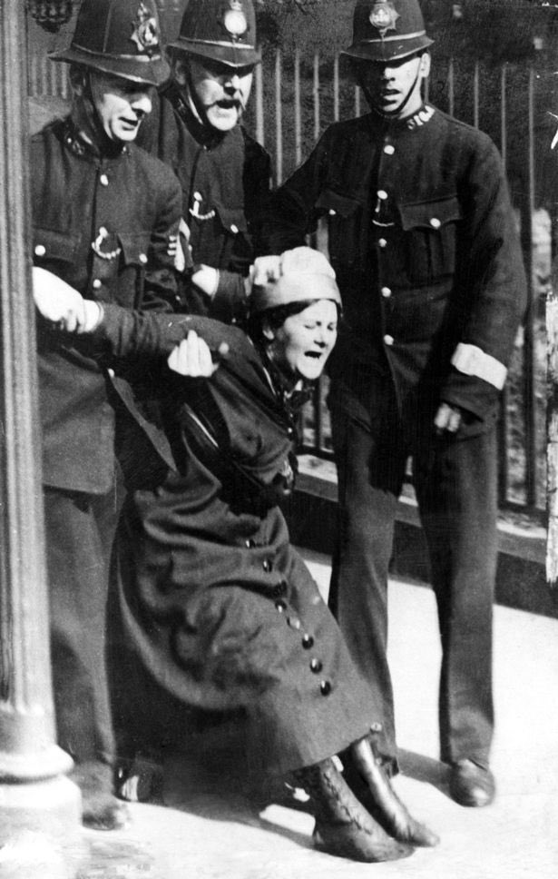 That’s why when the Suffragettes marched, the cops moved in, to keep them in their place