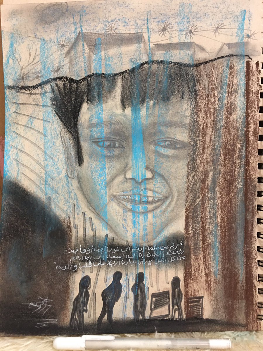 ArtShaden's tweet photo. @Hassanalsobhan 🇸🇦 انالله وانا اليه راجعون- خرج من ظلمة البئرالى نورالجنه وفاضت روحه الطاهره الى السماء الى رب ارحم الراحمين من كل اهل الارض يارب اربط على قلب والديه 🌹💔رسم الفنانه التشكيليه: بحريه جرنني https://t.co/69vWKhRyjH