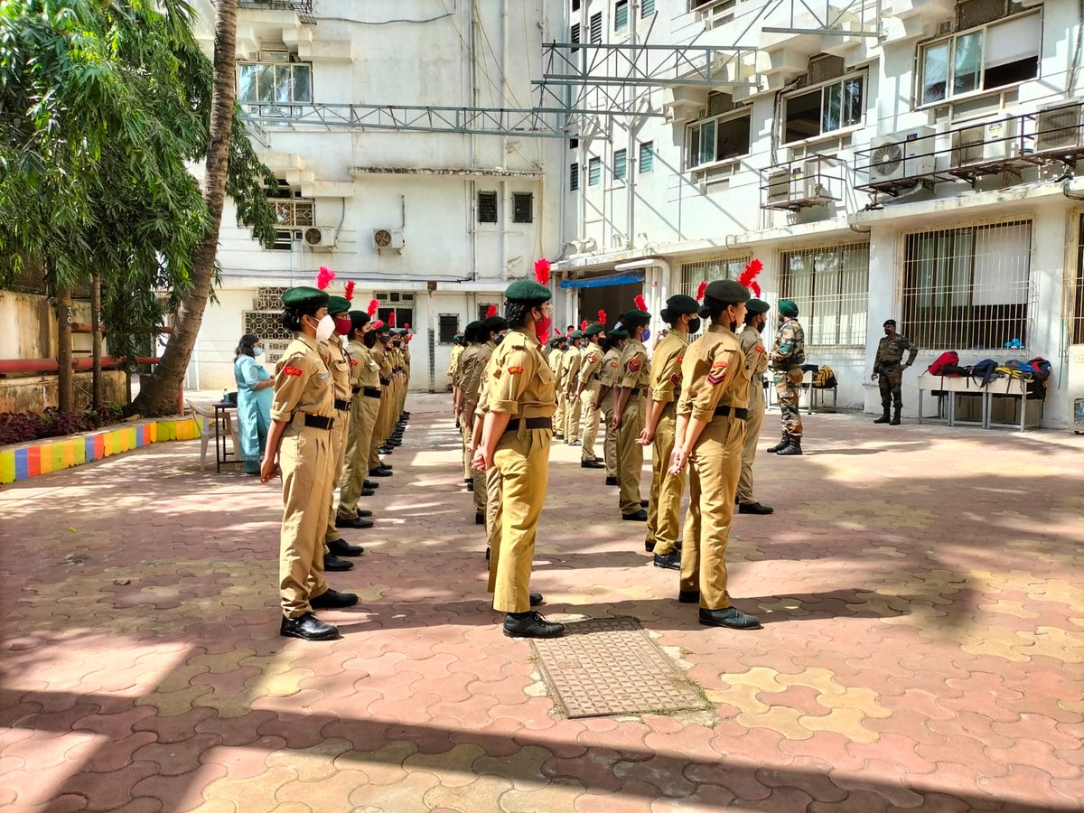 mah_coy's tweet photo. On 5/2/22 the 'A' certificate examination was conducted in Bombay Cambridge School  1 ANO 4 PI staff and 16 cadets were present.
@HQ_DG_NCC 
@ncc_dte https://t.co/roXGkz9Fab