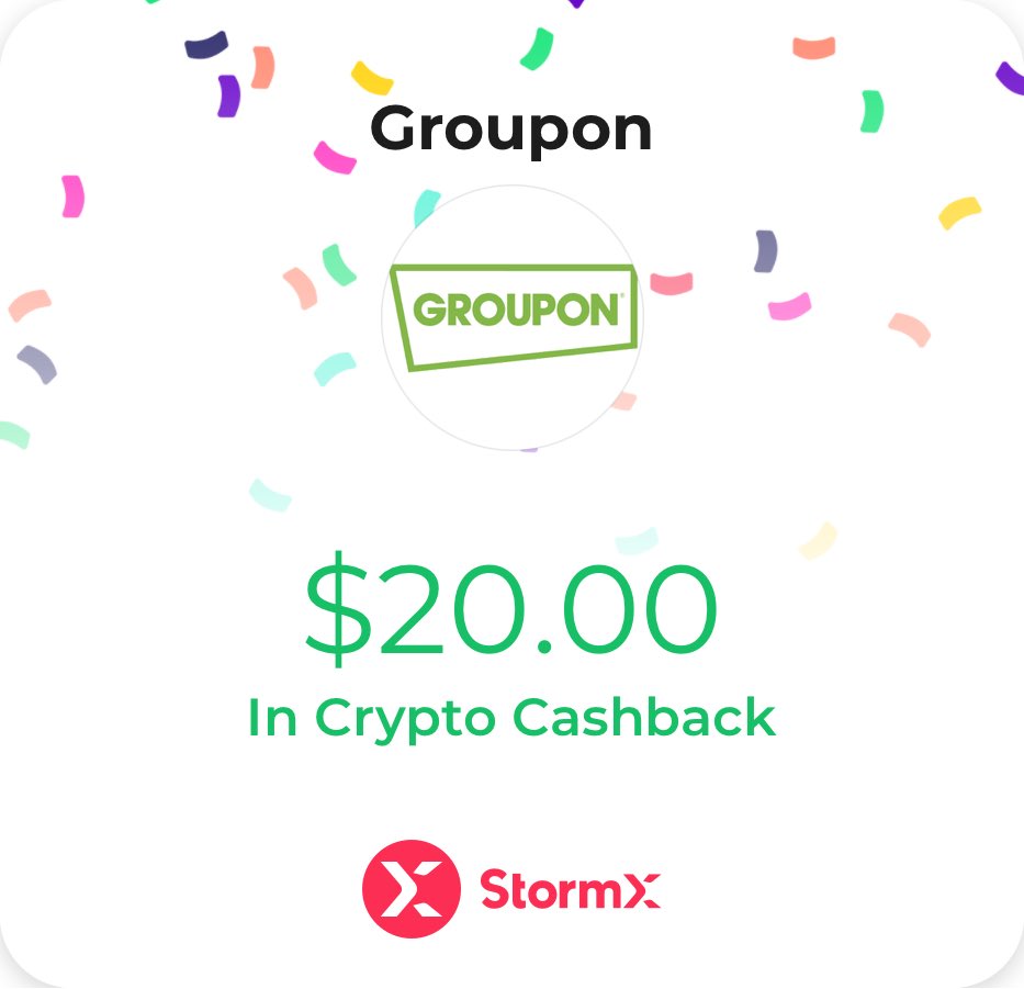 ⁦<a href="/Groupon/">Groupon</a>⁩ is my favorite company on ⁦<a href="/stormxio/">StormX</a>⁩ for earning crypto cashback. Earned $20 for trying out a hyperbaric oxygen therapy tank.