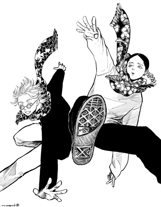 花柄俺マフラー #東京卍FA #灰谷兄弟 #灰谷蘭 #灰谷竜胆 