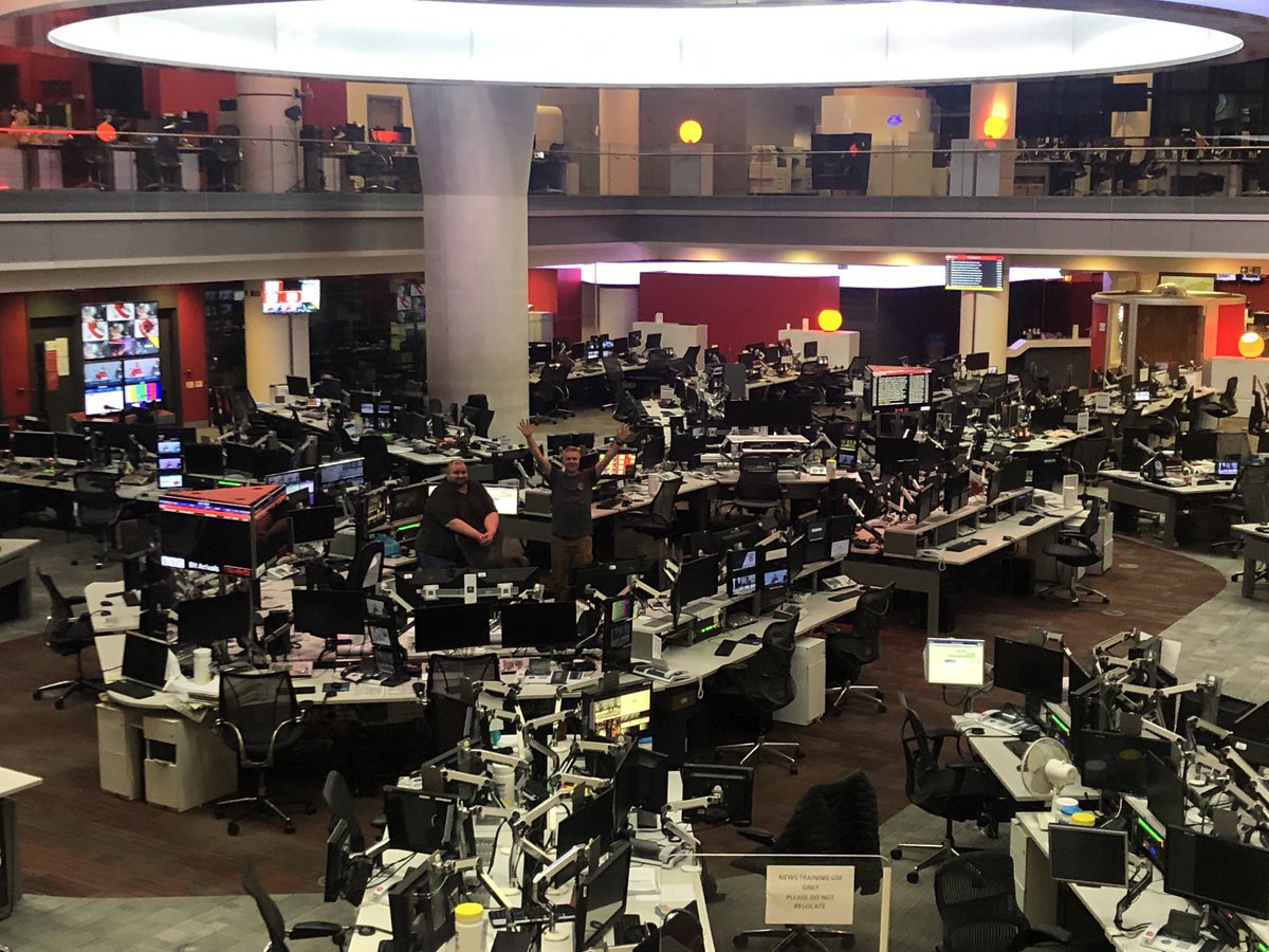 Newsroom in the early hours having its once in a decade major IT upgrade ,