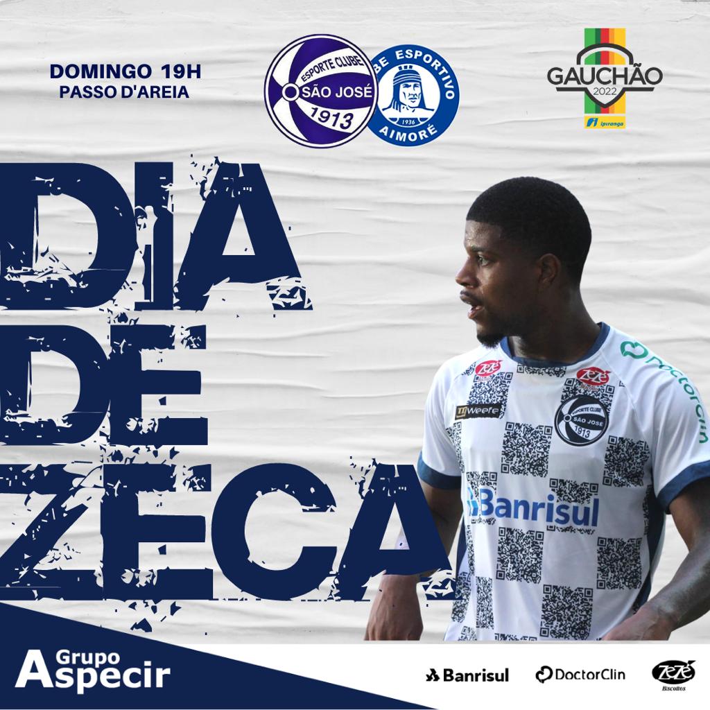 SaoJoseFutebol's tweet photo. É DIA DE ZECA!!!
@SaoJoseFutebol X @AimoreOficial
🏟 Passo d'Areia
⏰ 19 Horas
🎫 Ingressos: R$ 40 (idosos e estudantes: R$ 20)
🙋‍♂️ Sócio-Torcedor ZecaFiel em dia apresenta documento de identificação na entrada do estádio. https://t.co/RgJBv7JBg3