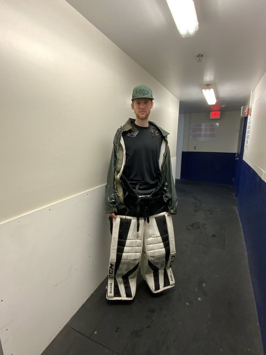 NicholsMensHcky's tweet photo. The boys got a big Senior Night win! Tonight’s #DeckBoss is Korbinian Lutz. Korbs was a brick wall in goal, making some massive saves when we needed them. Unfortunately, Korbs is still learning how to pose for photos. https://t.co/SuLTHoUmqU